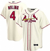 Cardinals 4 Yadier Molina Cream 2020 Nike Cool Base Jersey Dzhi,baseball caps,new era cap wholesale,wholesale hats